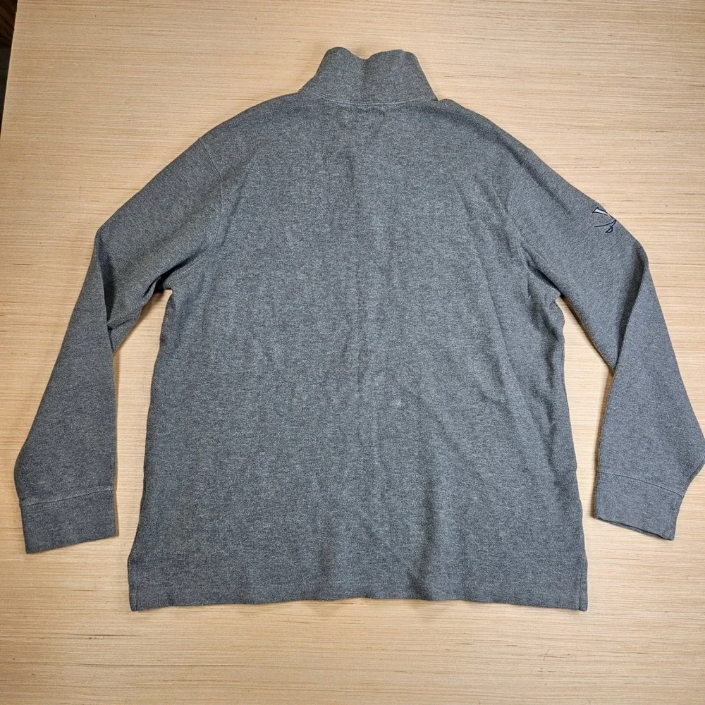 Virginia Cavaliers Polo Ralph Lauren Quarter Zip Pullover Mens XL Gray UVA Logo